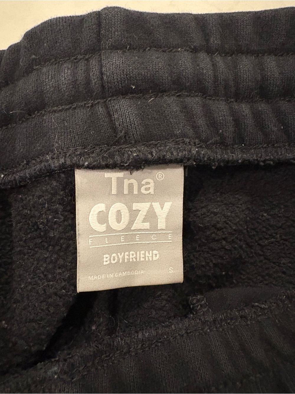 Tna Cozy Fleece Boyfriend Bottoms - Black